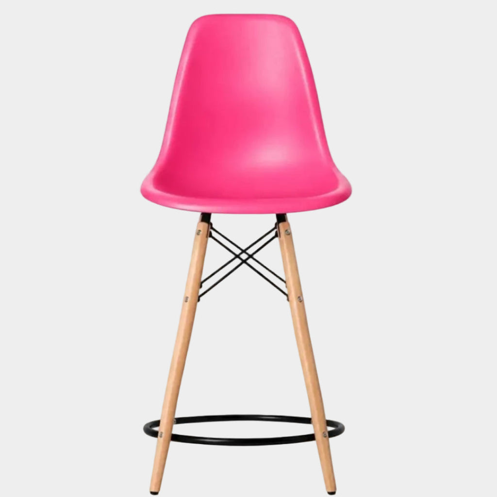 Eames Eiffel Molded Plastic Stool (Natural Base)