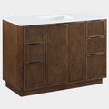 Willard 48" White Engineered Stone And Solid Wood Bathroom Vanity