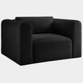 Shaggy Corduroy Performance Fabric Upholstered Accent Chair