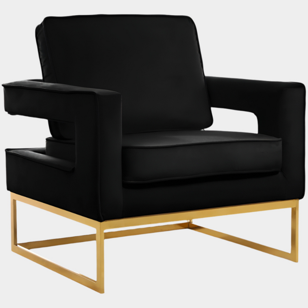 Noah Velvet Upholstered Accent Chair