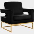 Noah Velvet Upholstered Accent Chair