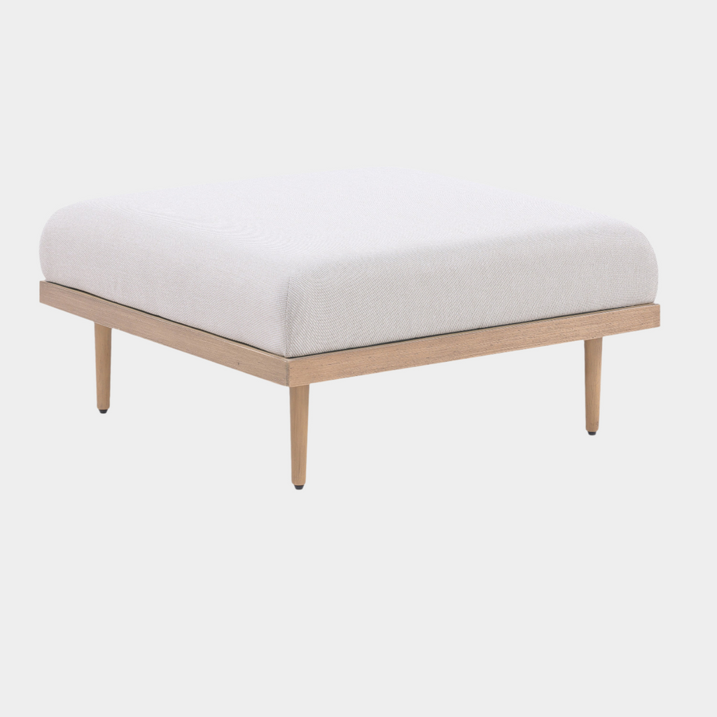 Laguna Resilient Water Resistant Fabric Upholstered Outdoor Patio Ottoman