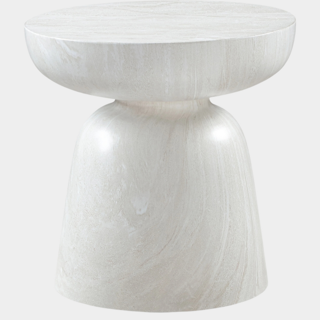 Avellino Marble Finish Indoor / Outdoor Concrete End Table