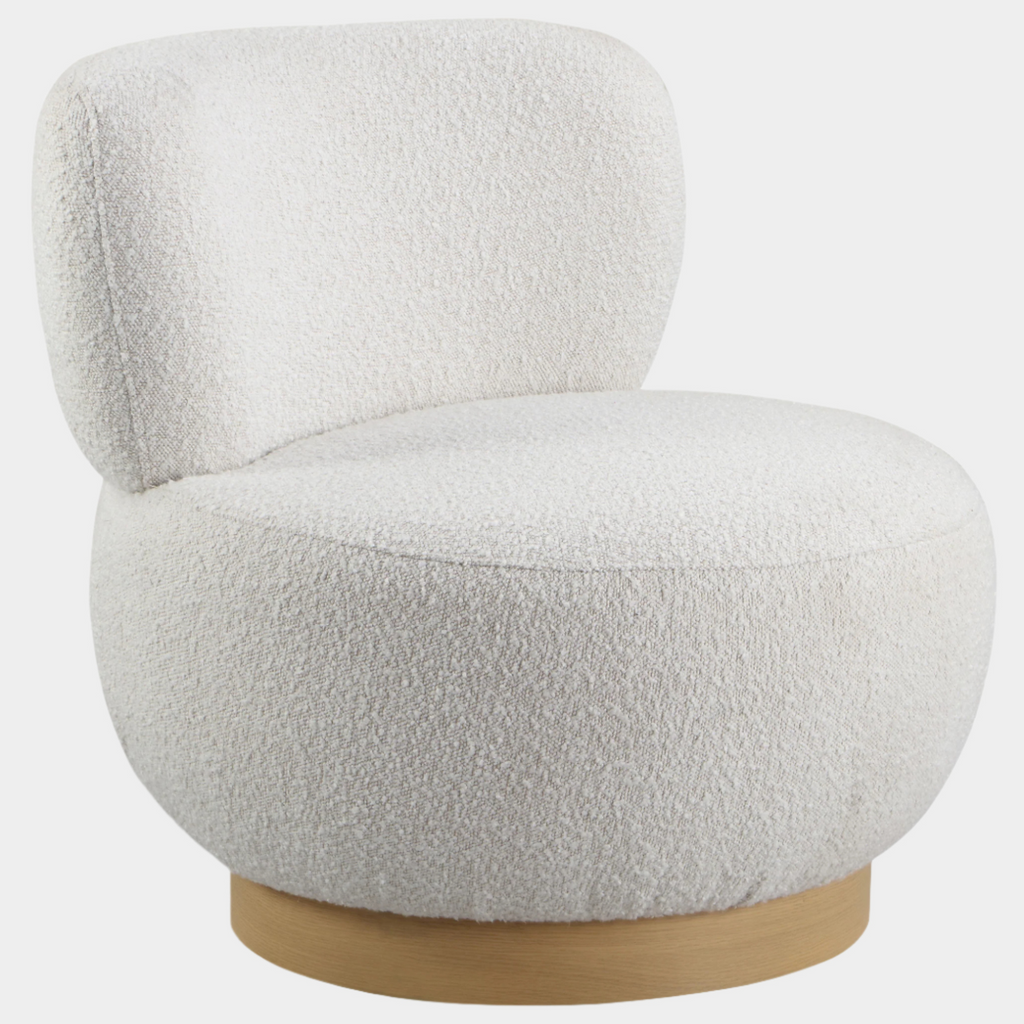 Calais Boucle Fabric Upholstered Accent Chair