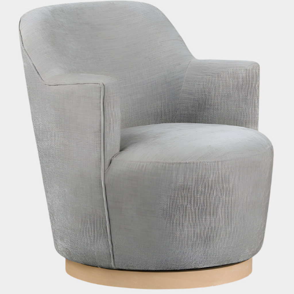 Clarita Chenille Fabric Upholstered Swivel Accent Chair