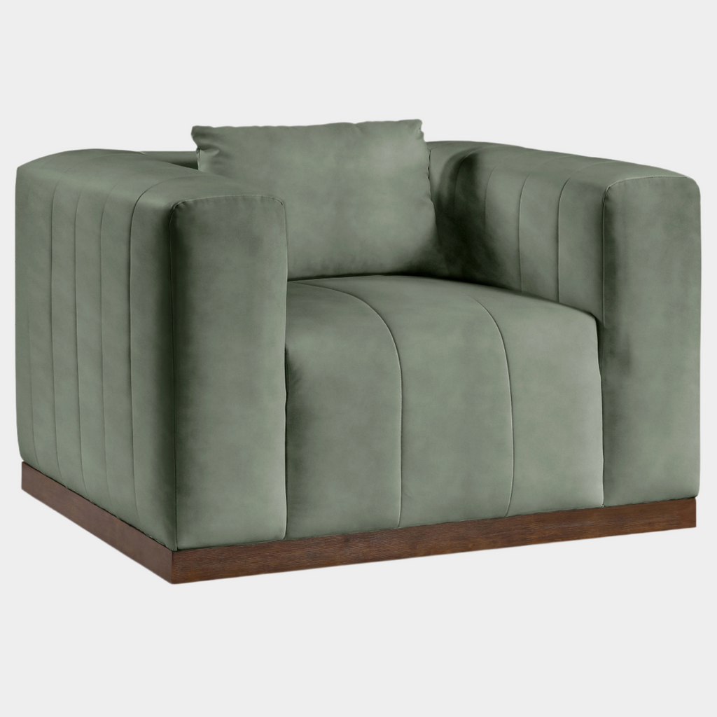 Mallina Vegan Leather Upholstered Accent Chair