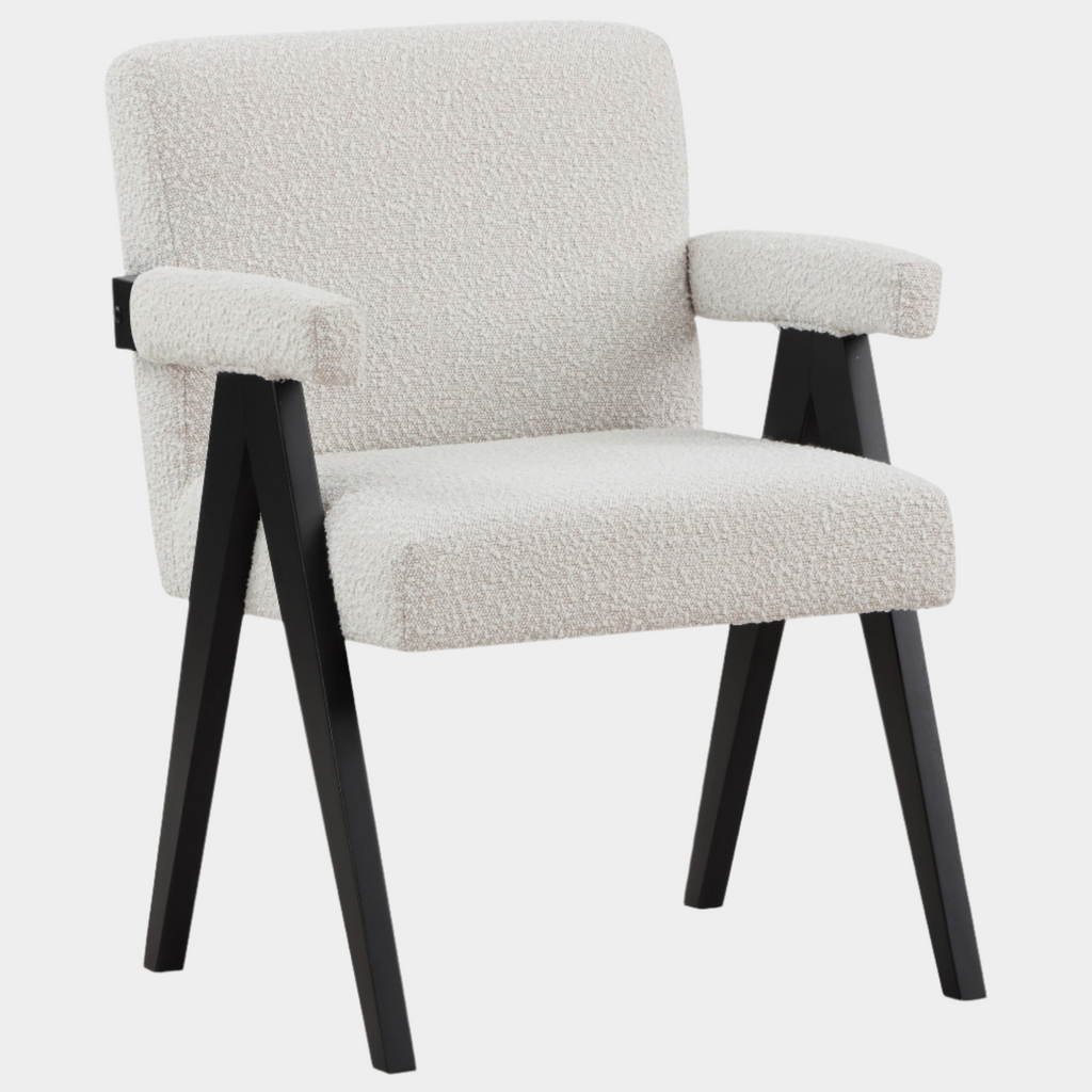 Woodloch Boucle Fabric Upholstered Accent Chair