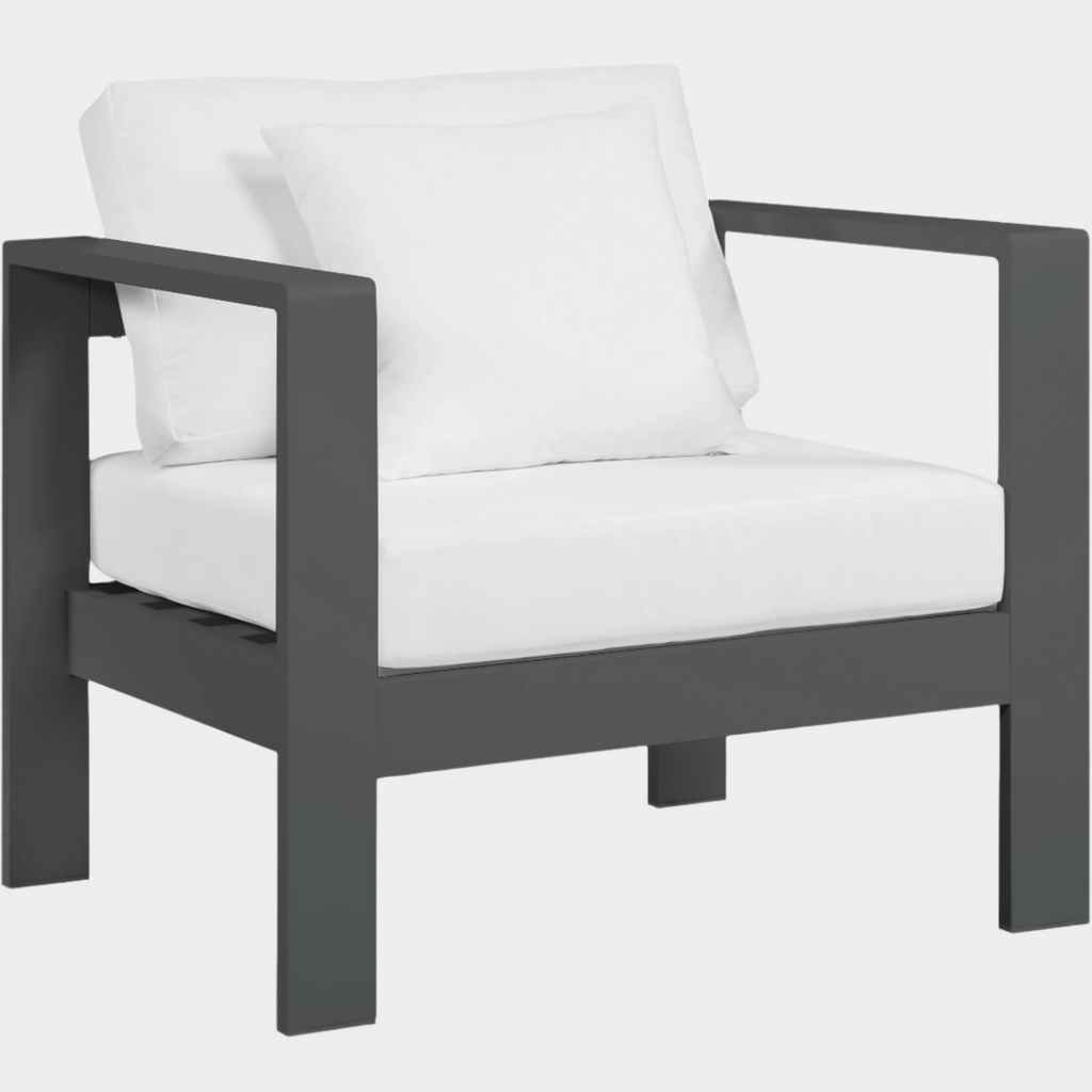 Nizuc Water Resistant Fabric Upholstered Outdoor Patio Arm Chair