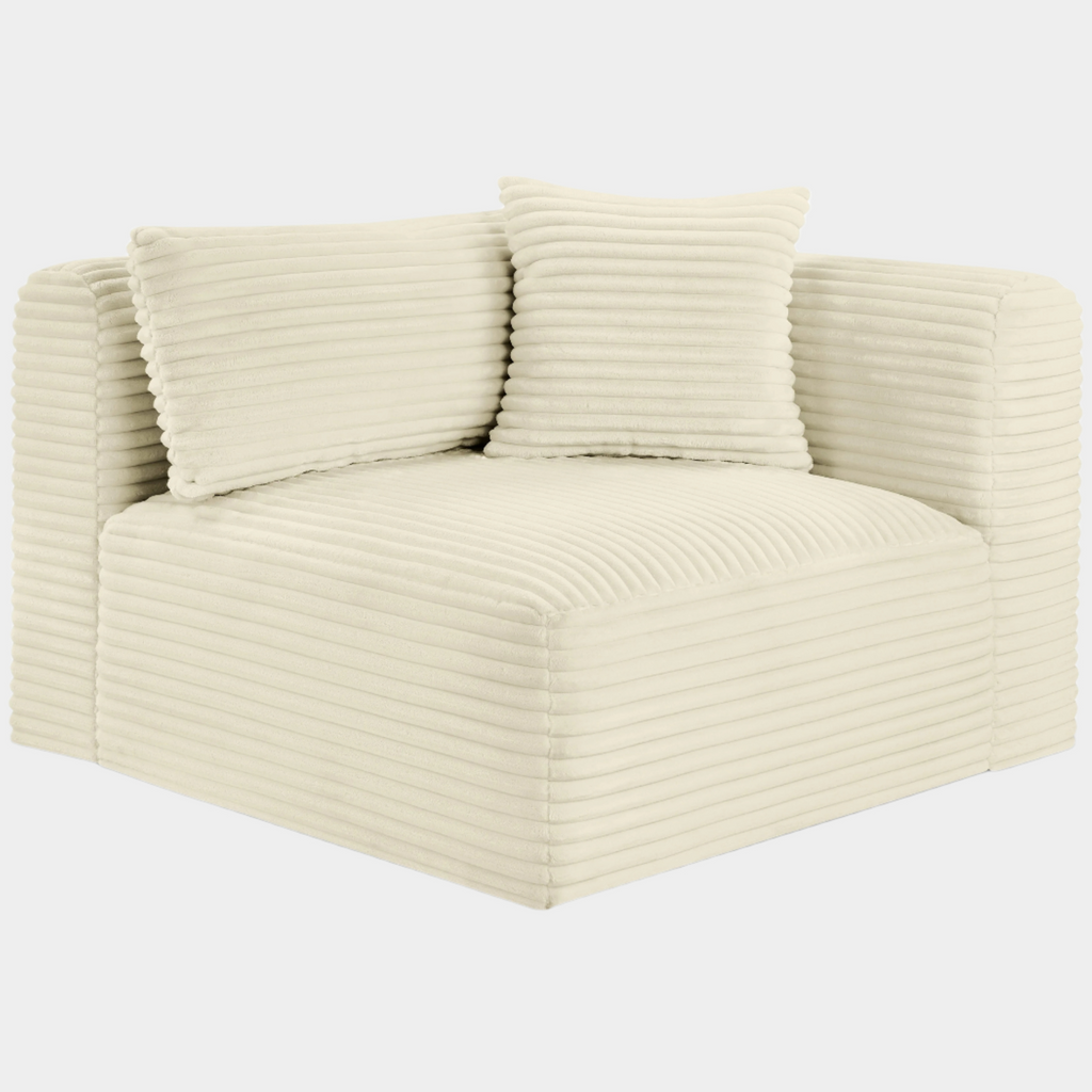Shaggy Corduroy Performance Fabric Upholstered Accent Chair
