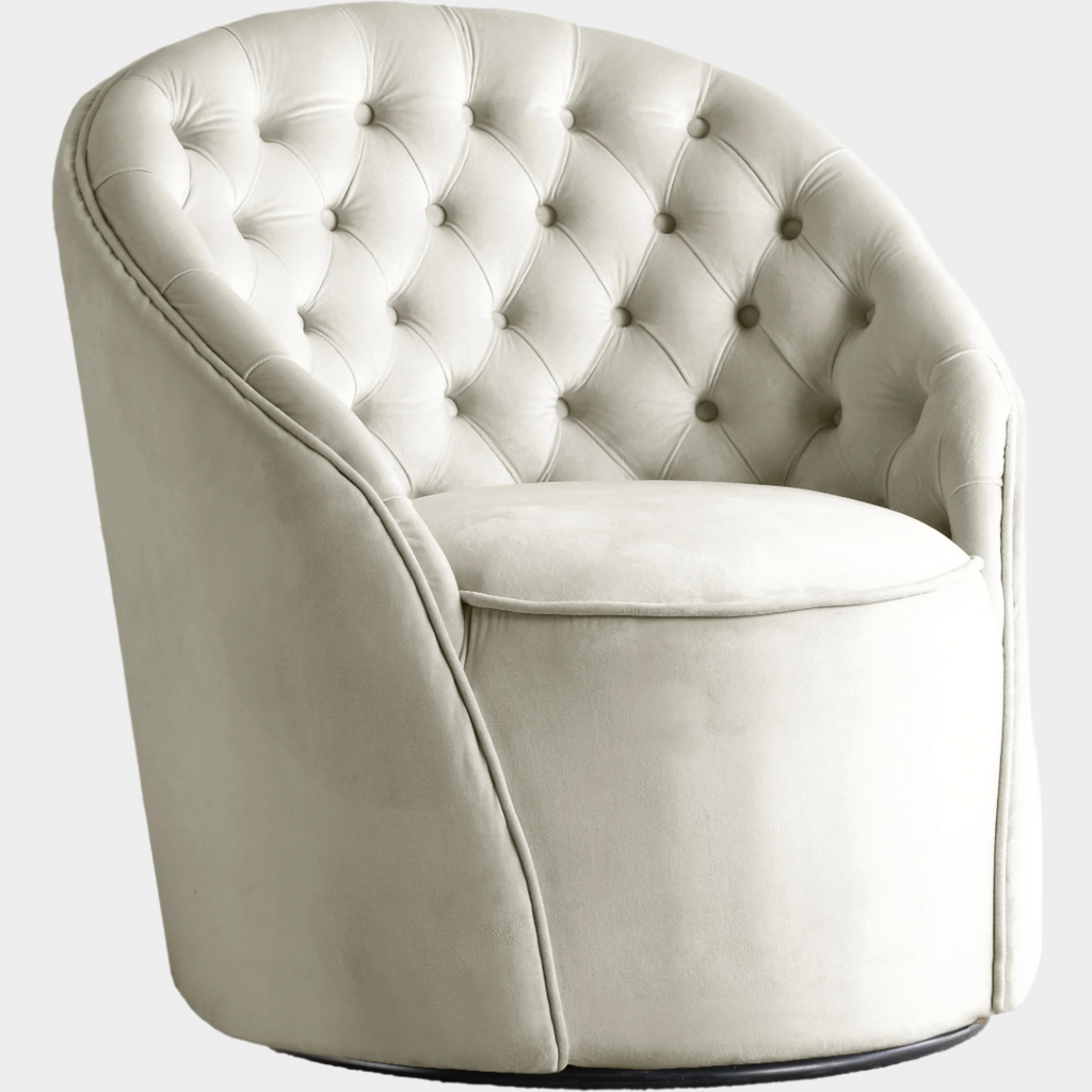 Alessio Velvet Upholstered Swivel Accent Chair