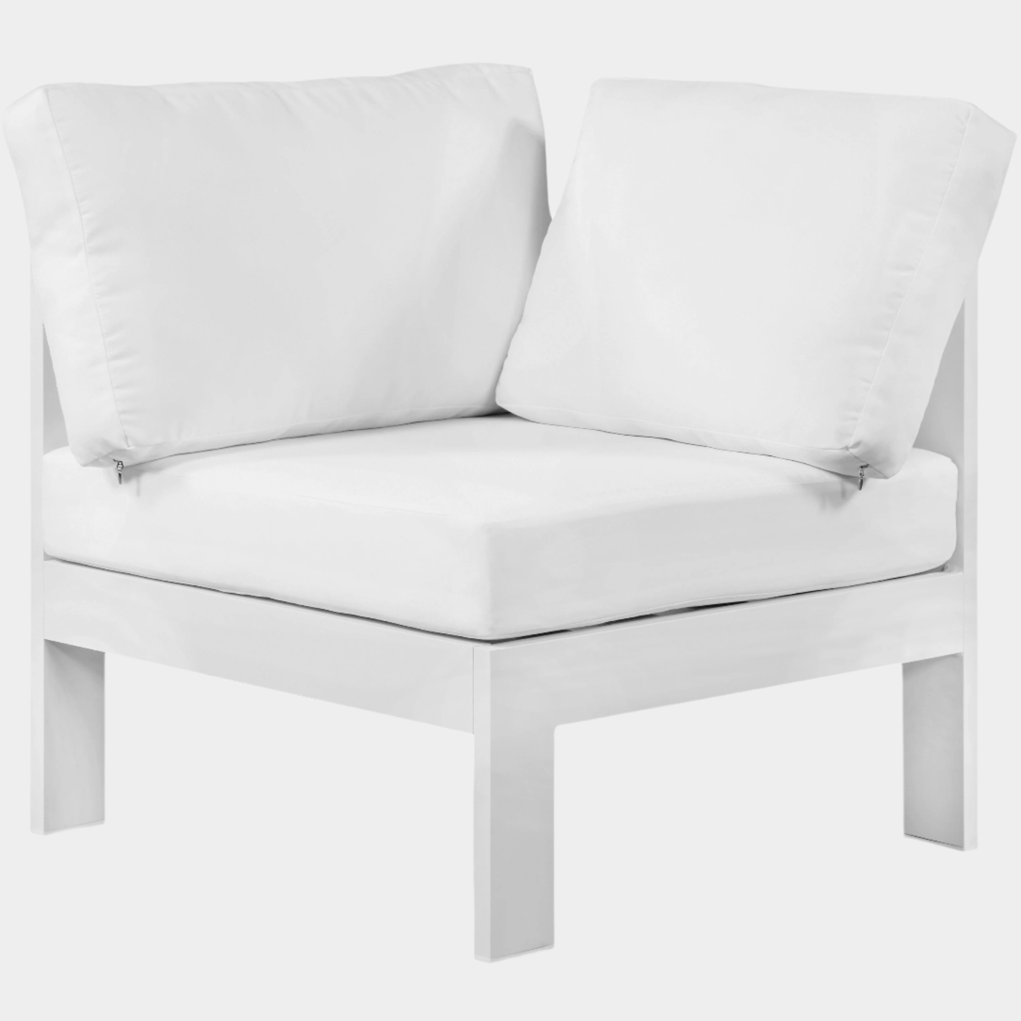 Nizuc Water Resistant Fabric Upholstered Outdoor Patio Modular Corner Chair