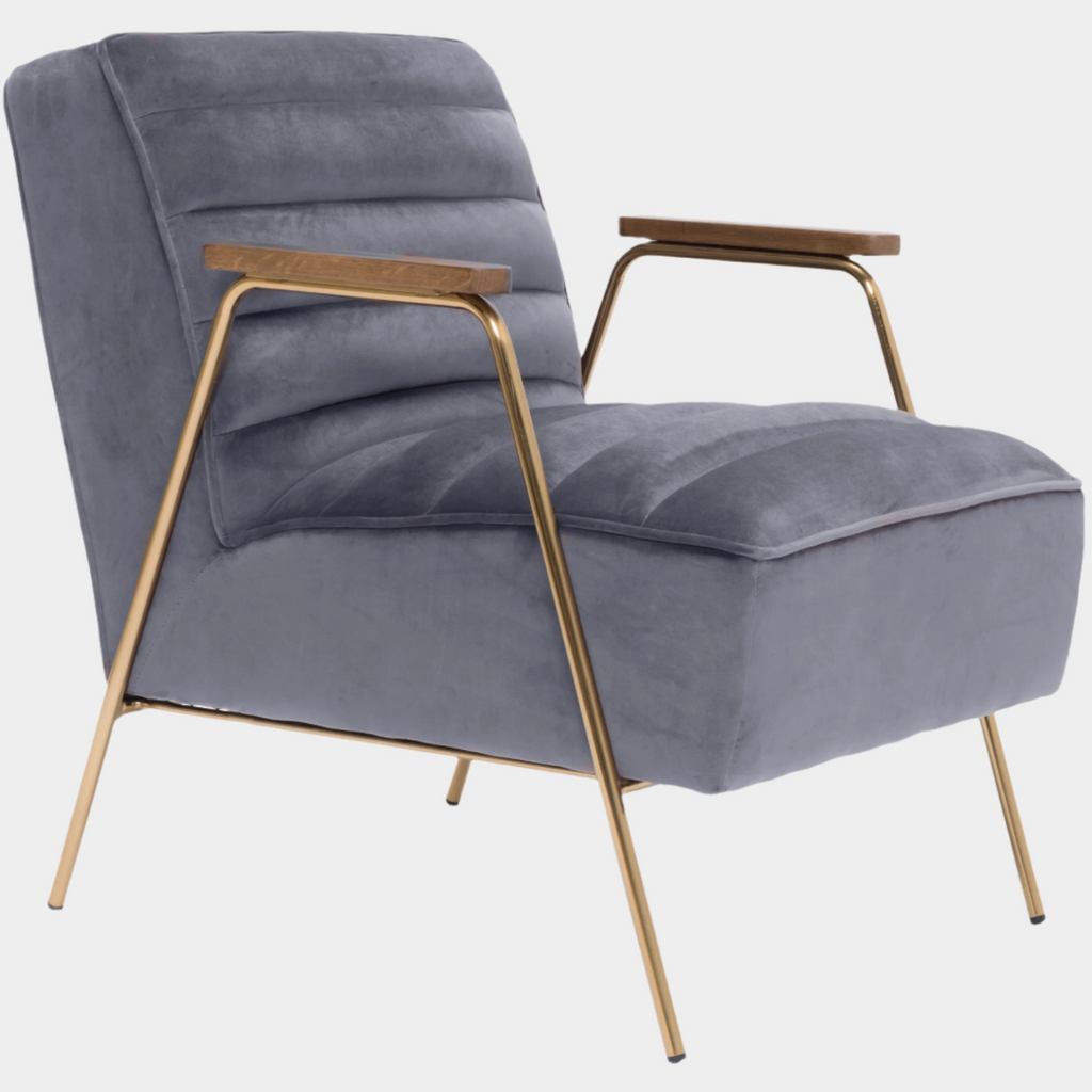 Woodford Velvet Upholstered Accent Chair