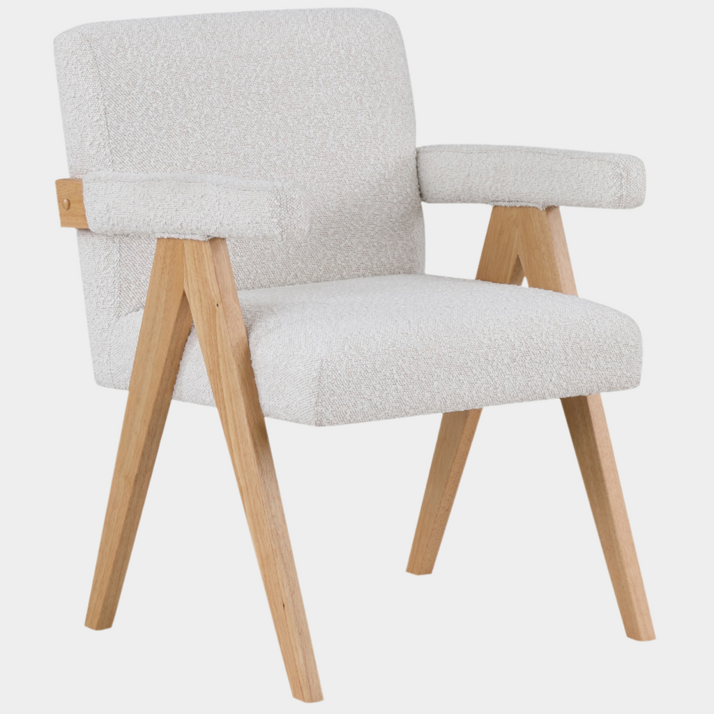 Woodloch Boucle Fabric Upholstered Accent Chair