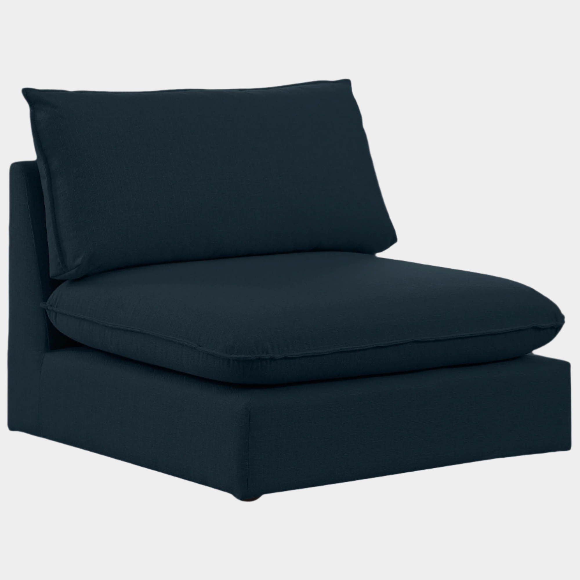 Mackenzie Linen Textured Fabric Upholstered Armless Modular Chair