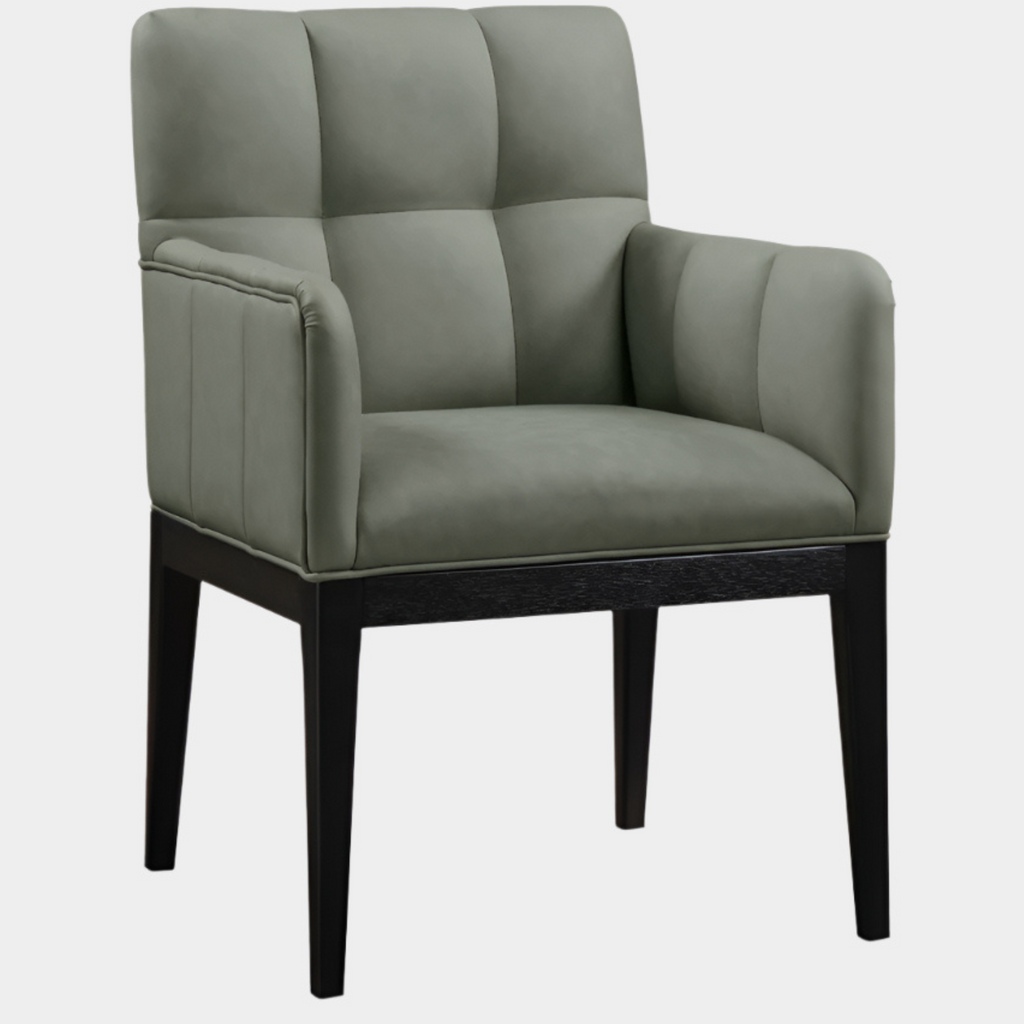 Adrian Vegan Leather Upholstered Dining Arm Chair