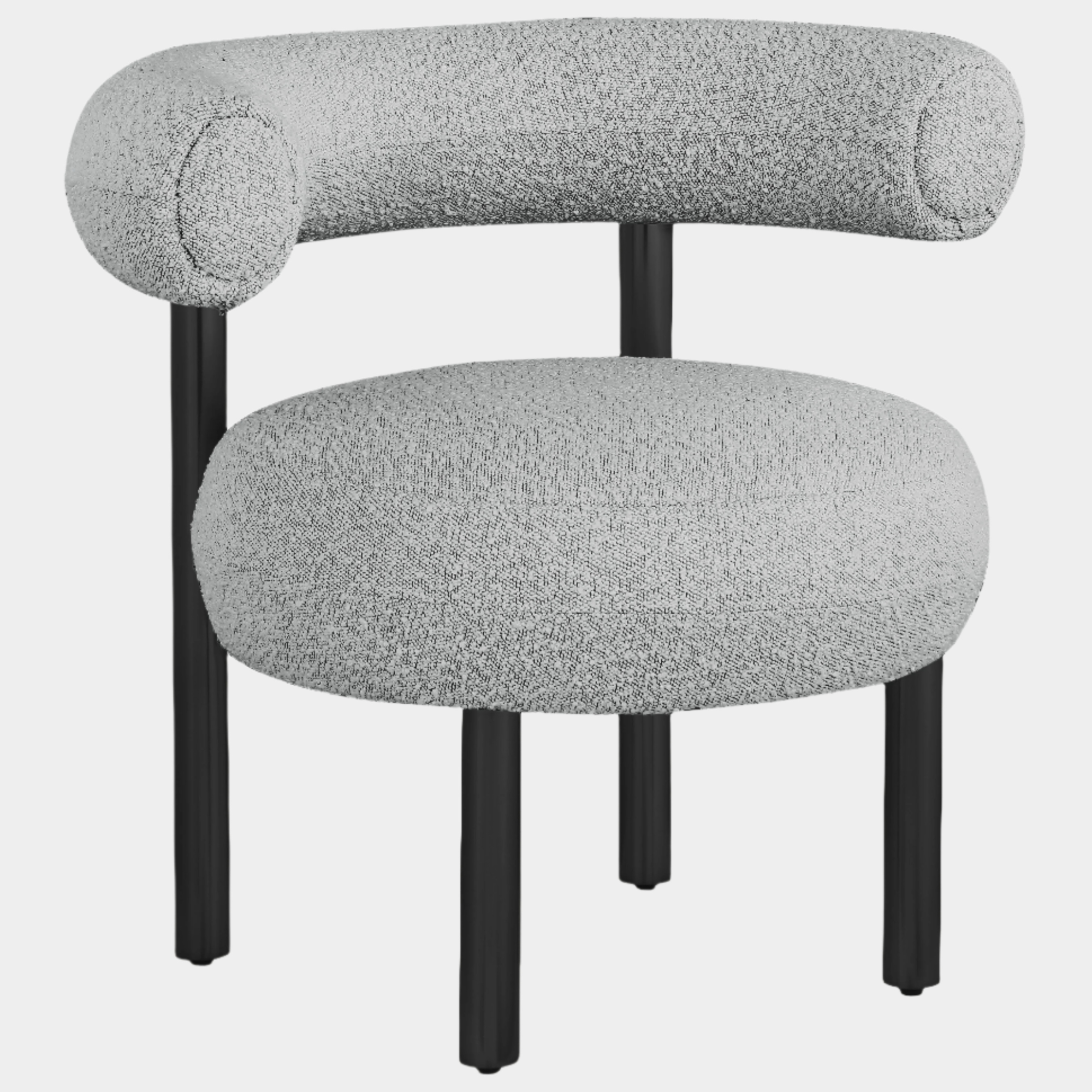 Bordeaux Boucle Fabric Upholstered Accent Chair