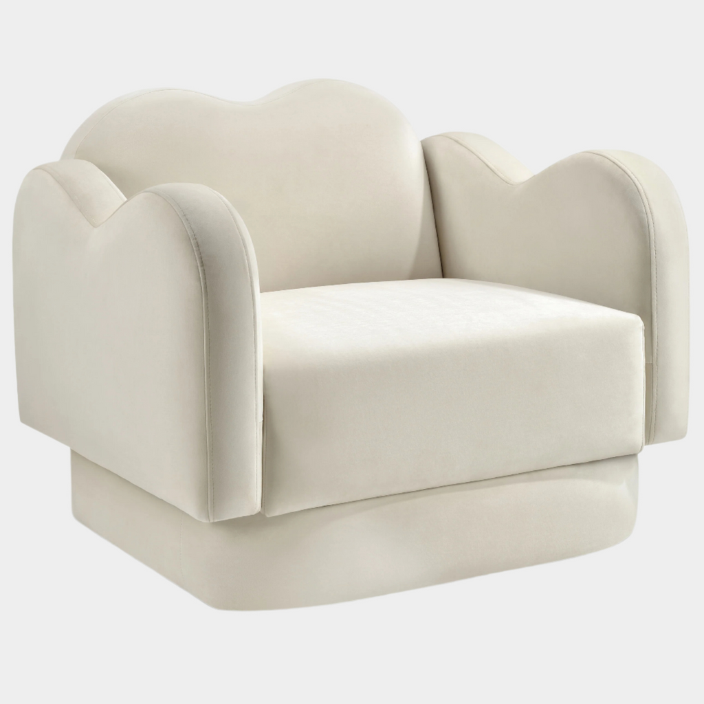 Bloom Velvet Upholstered Accent Chair