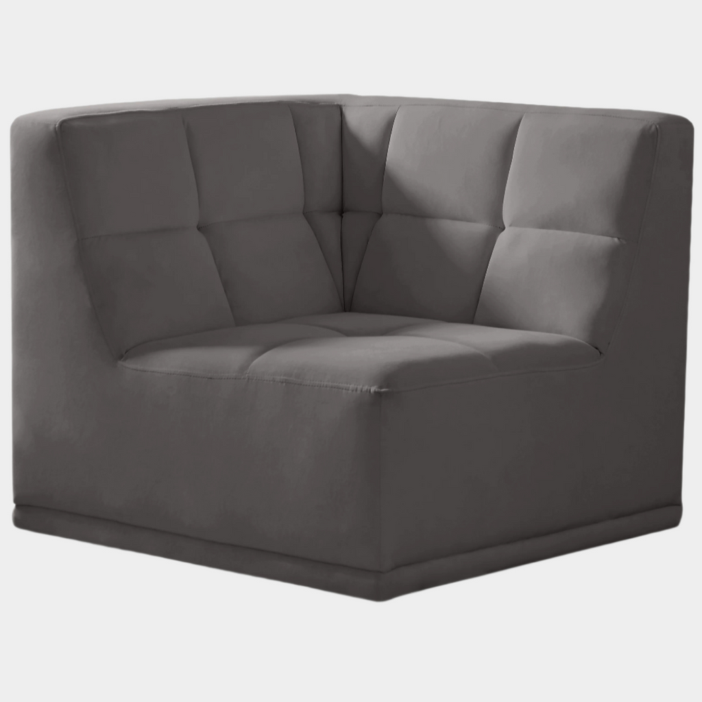 Relax Velvet Upholstered Corner Modular Chair