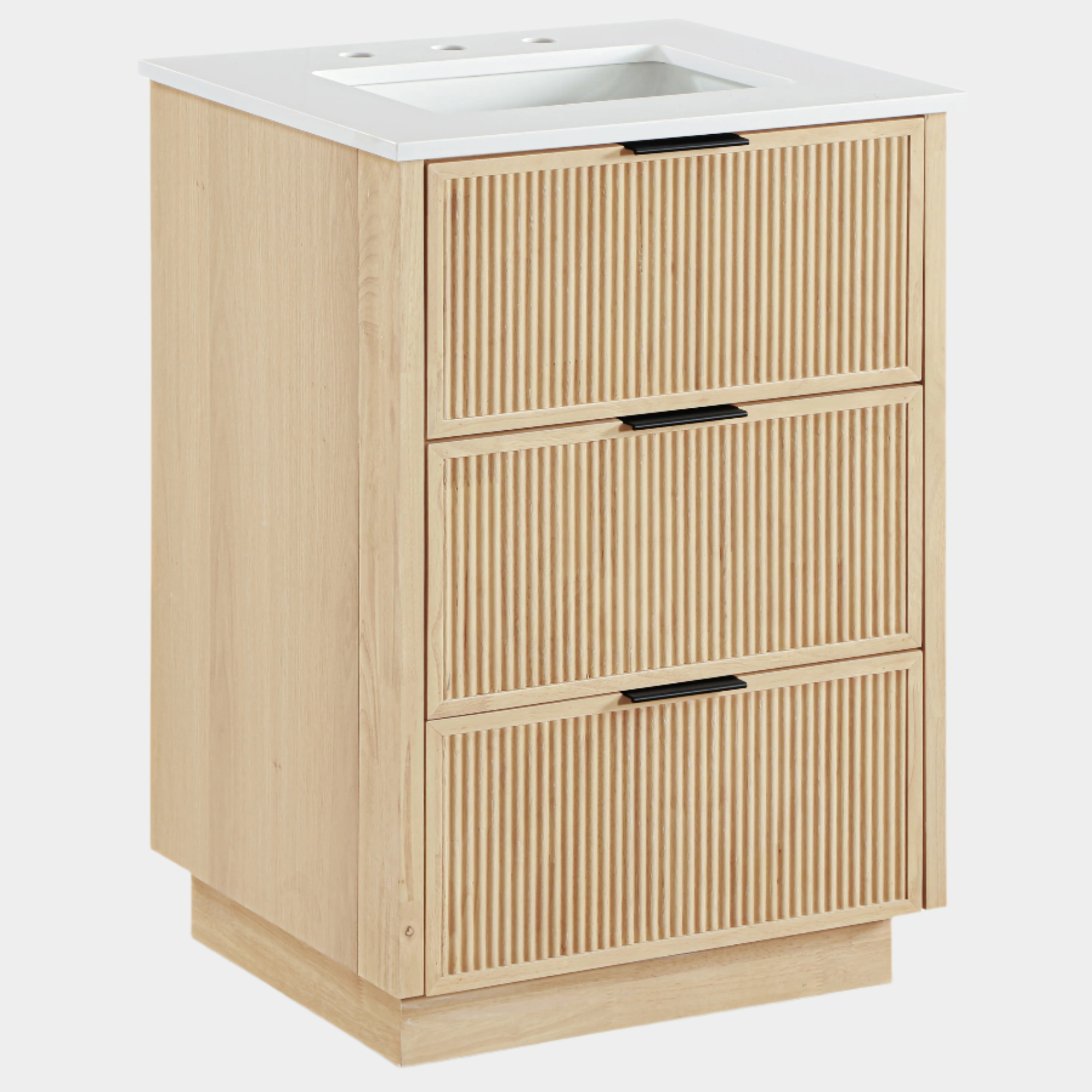 Willard White Engineered Stone And Solid Wood Bathroom Vanity
