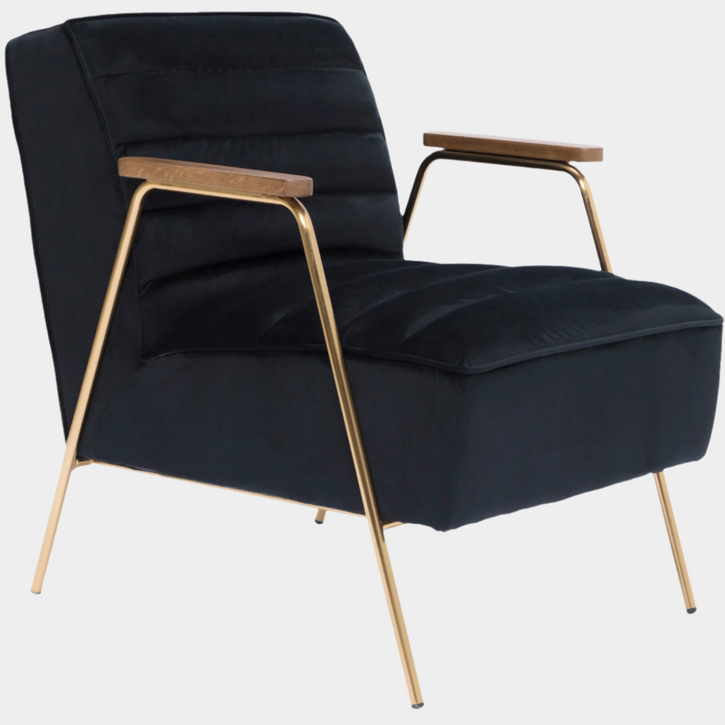 Woodford Velvet Upholstered Accent Chair