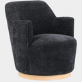 Clarita Chenille Fabric Upholstered Swivel Accent Chair