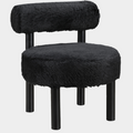 Ambre Vegan Shearling Fabric Upholstered Accent Chair