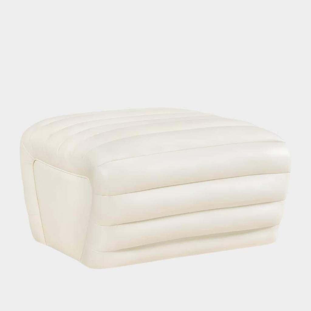 Vega Vegan Leather Upholstered Ottoman