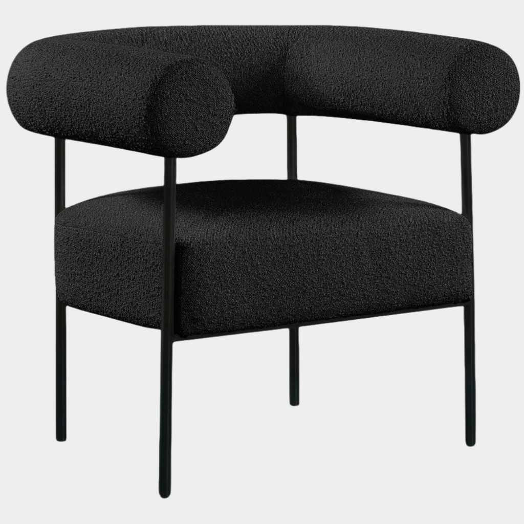 Blake Boucle Fabric Upholstered Accent Chair