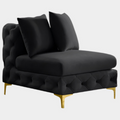 Tremblay Velvet Upholstered Armless Modular Chair