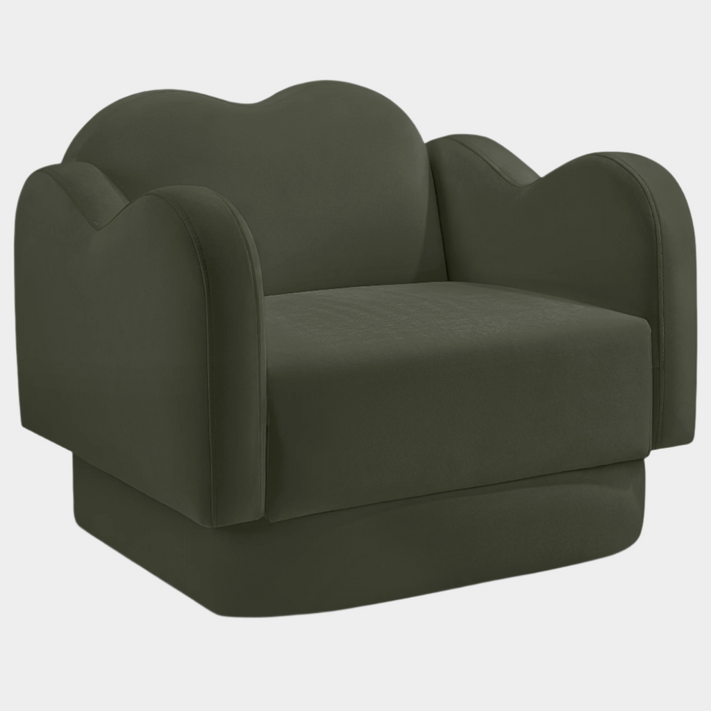 Bloom Velvet Upholstered Accent Chair
