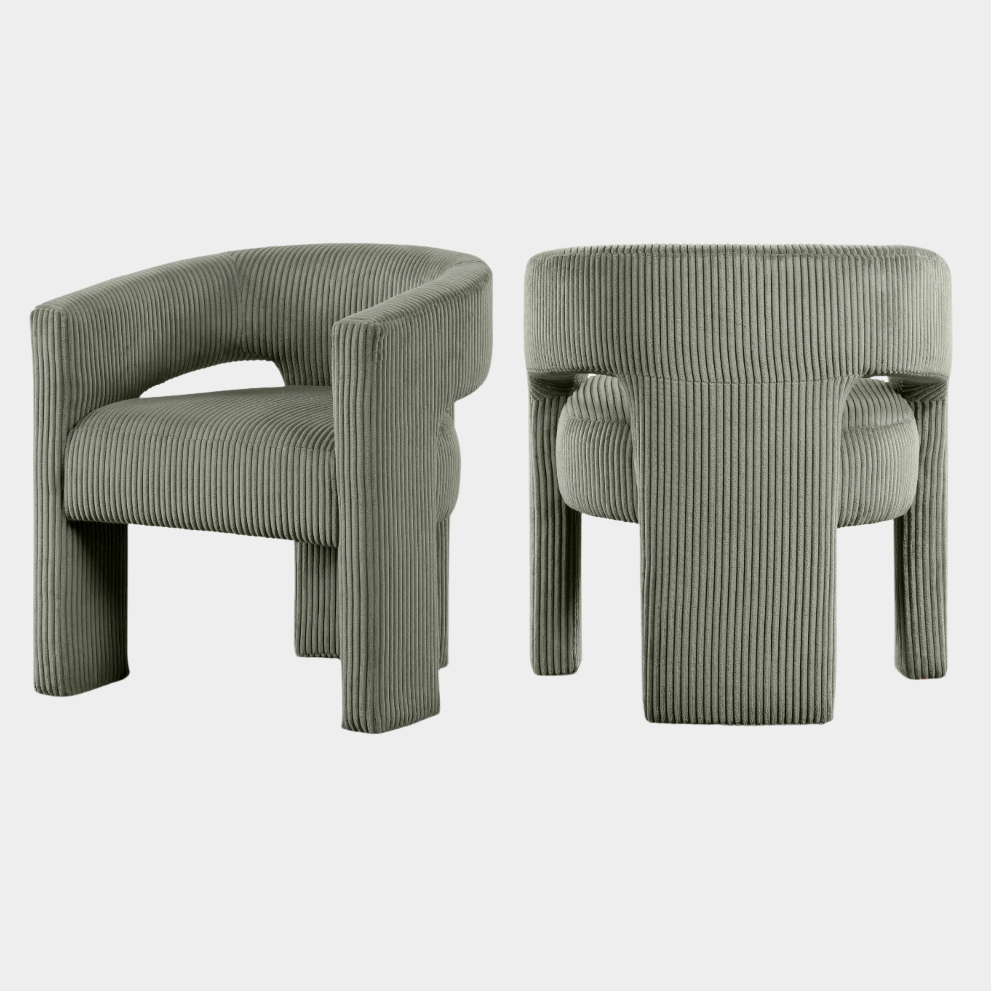Riz Corduroy Upholstered Accent Chair / Dining Chair