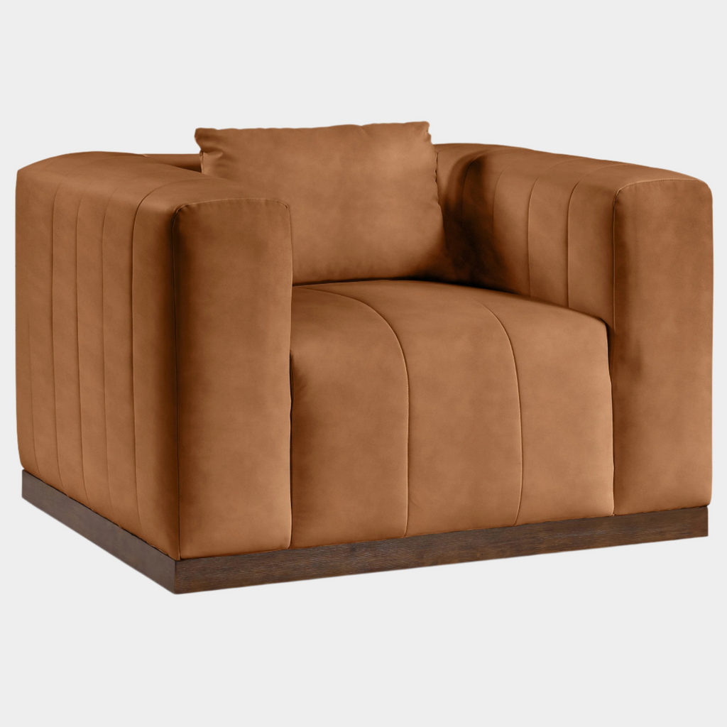 Mallina Vegan Leather Upholstered Accent Chair