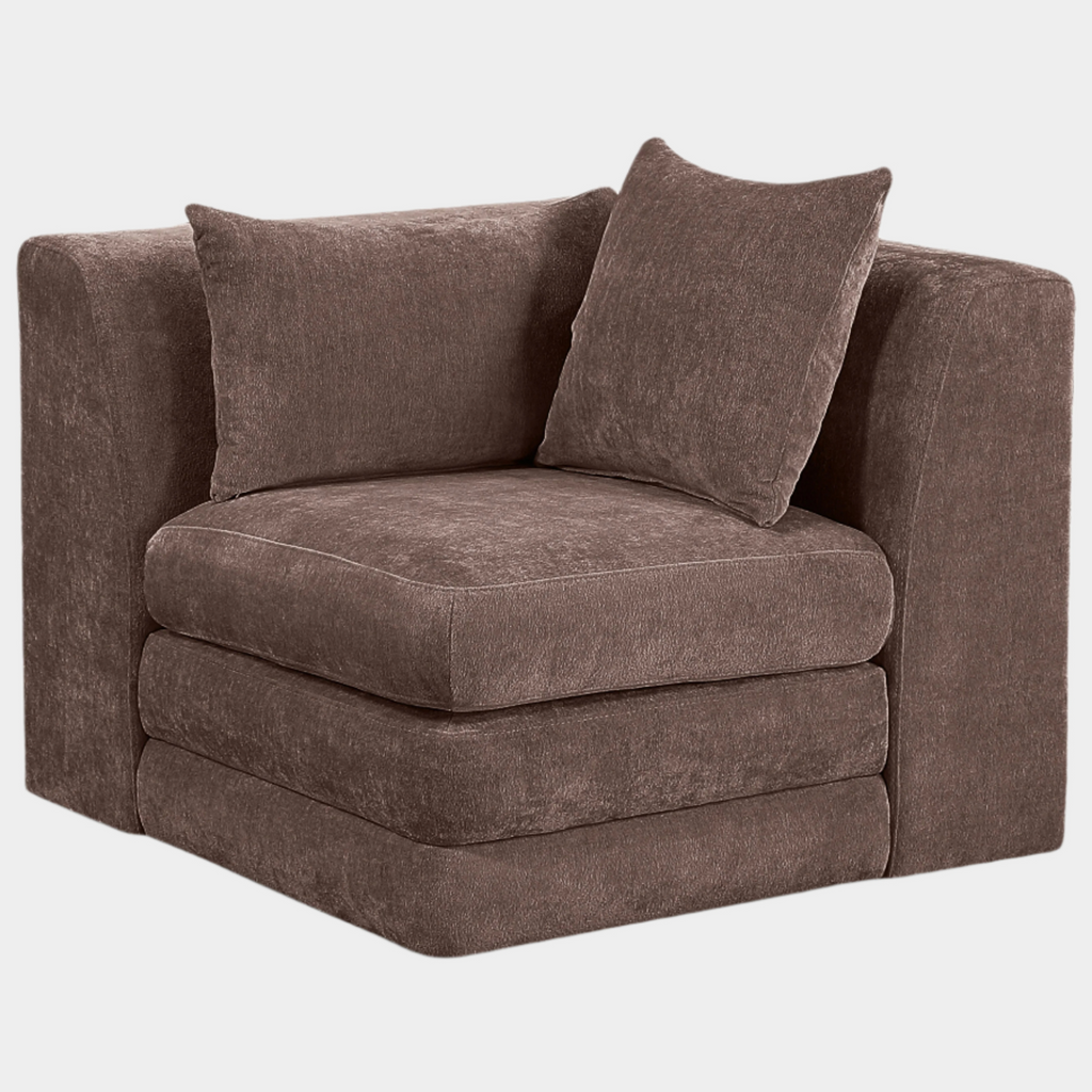 Stellar Chenille Fabric Upholstered Modular Accent Chair