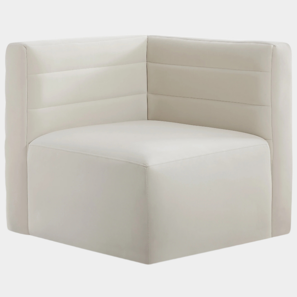 Quincy Velvet Upholstered Comfort Corner Modular Chair