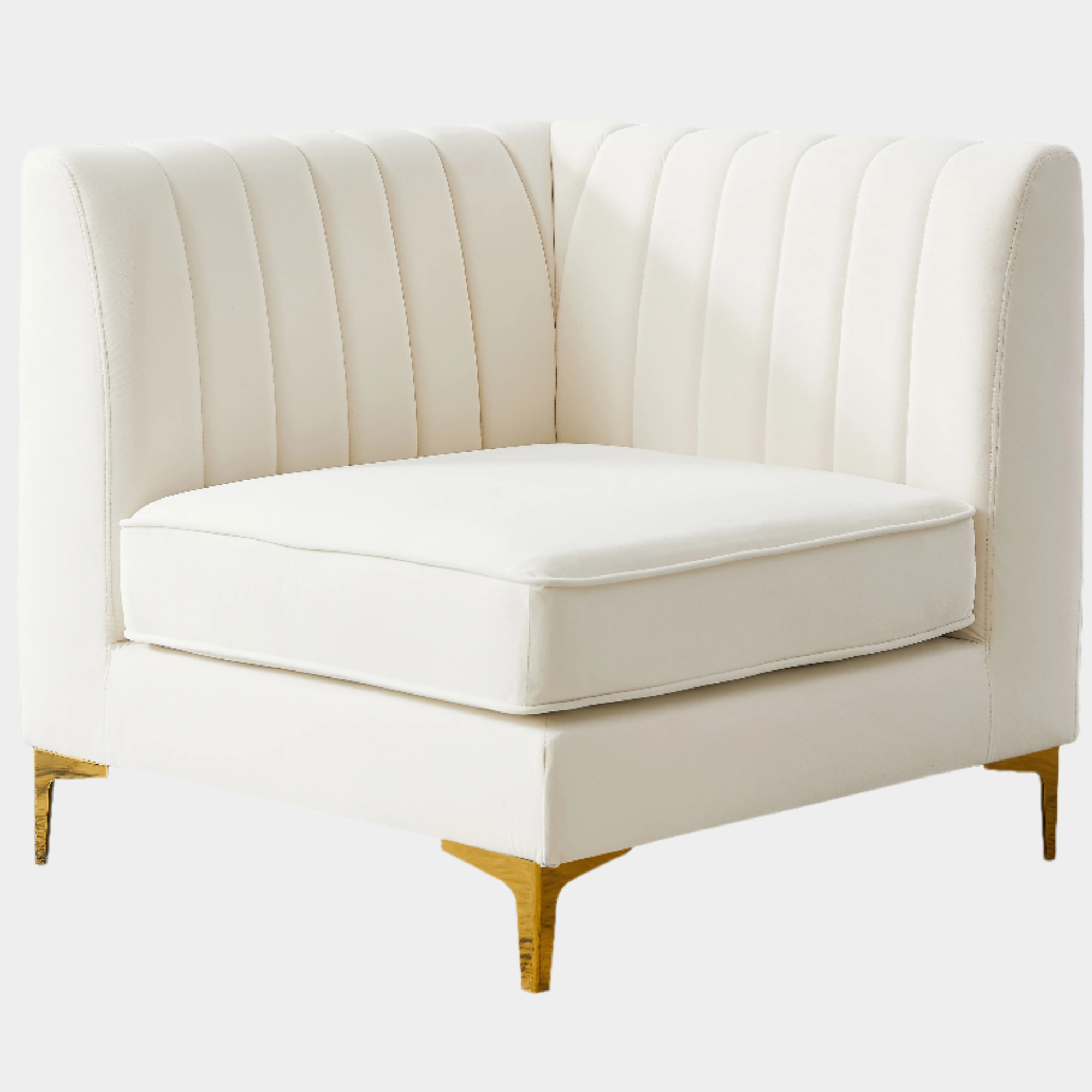 Alina Velvet Upholstered Modular Corner Chair