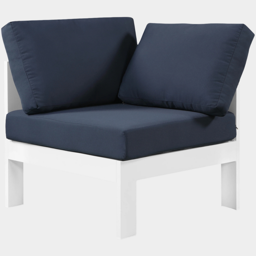 Nizuc Water Resistant Fabric Upholstered Outdoor Patio Modular Corner Chair