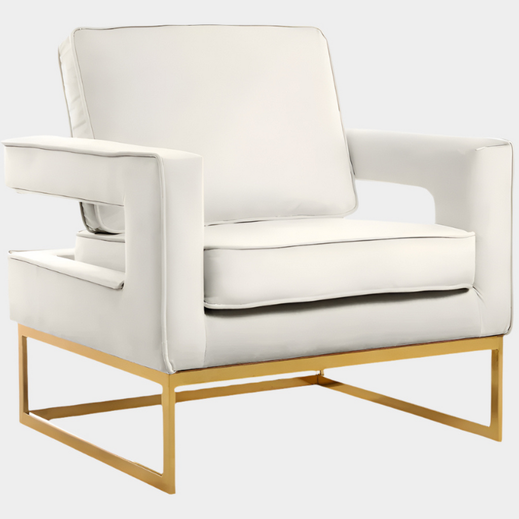 Noah Velvet Upholstered Accent Chair