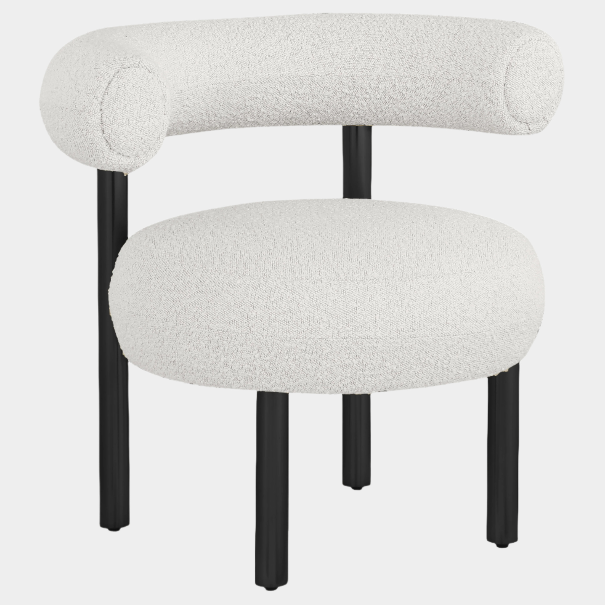 Bordeaux Boucle Fabric Upholstered Accent Chair