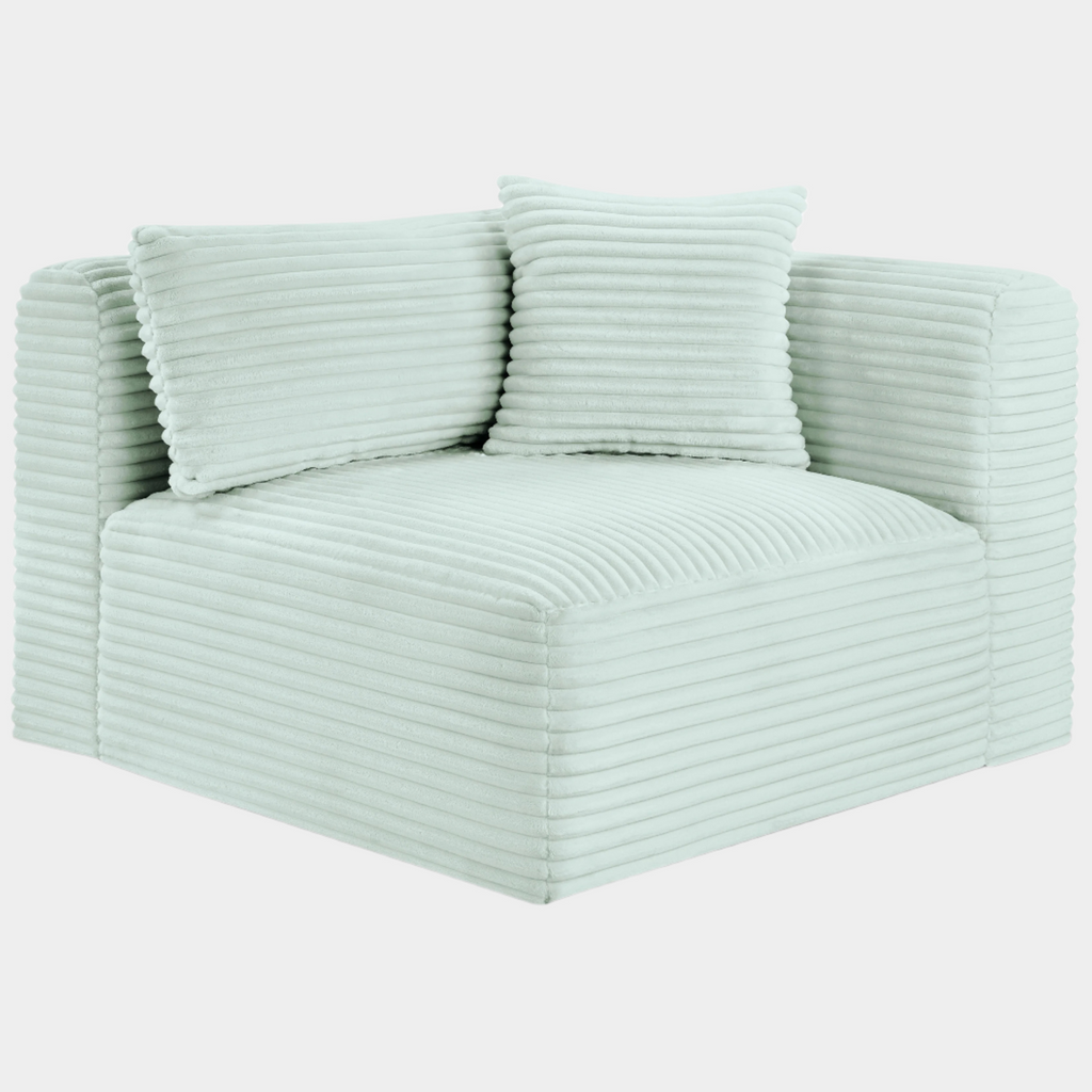 Shaggy Corduroy Performance Fabric Upholstered Accent Chair