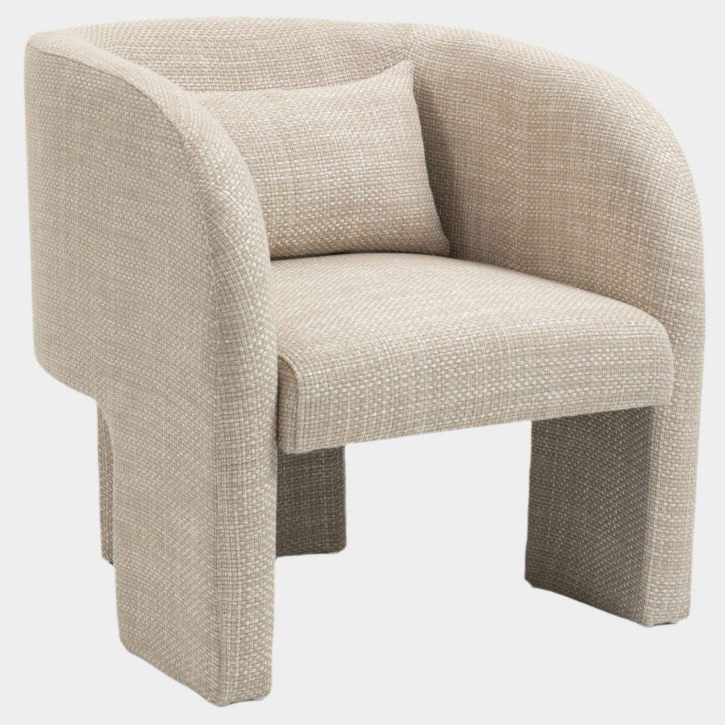 Sawyer Weaved Fabric Upholstered Accent Chair