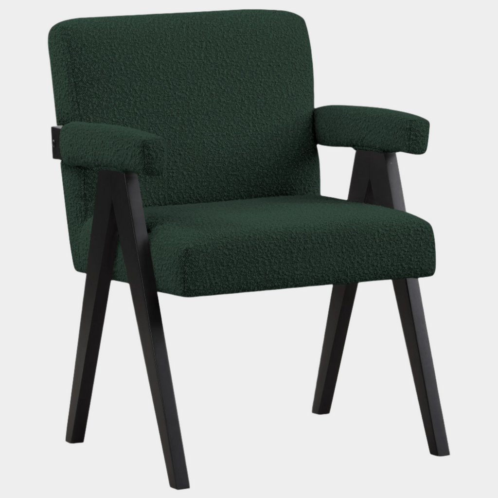 Woodloch Boucle Fabric Upholstered Accent Chair