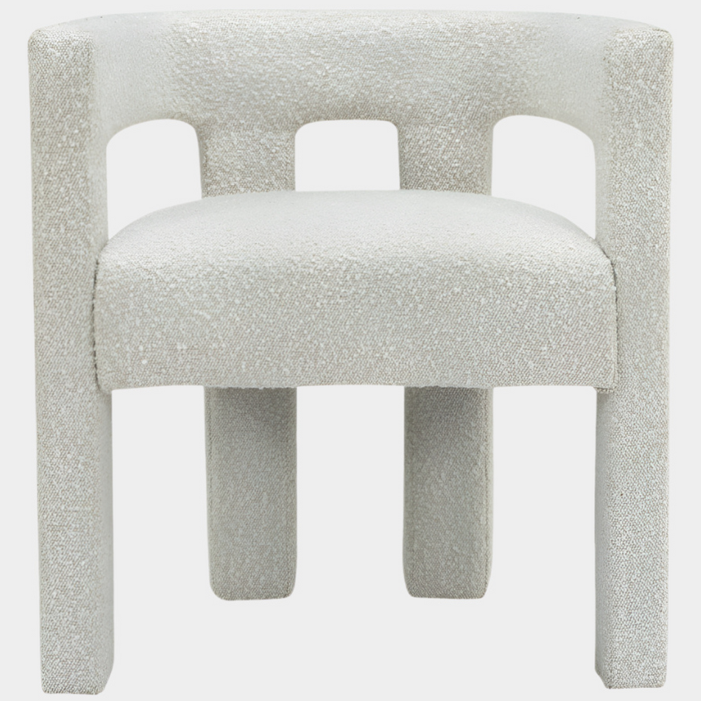 Athena Boucle Fabric Upholstered Accent | Dining Chair