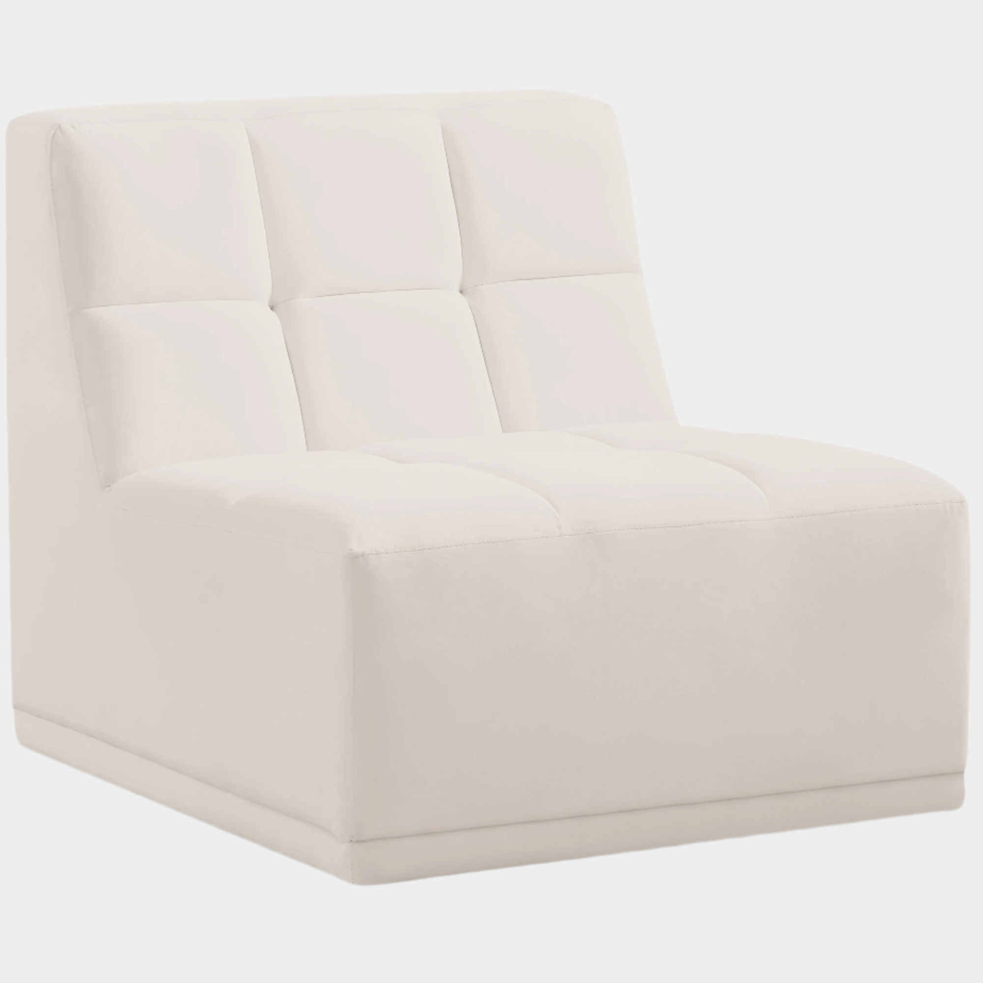 Relax Velvet Upholstered Armless Modular Chair