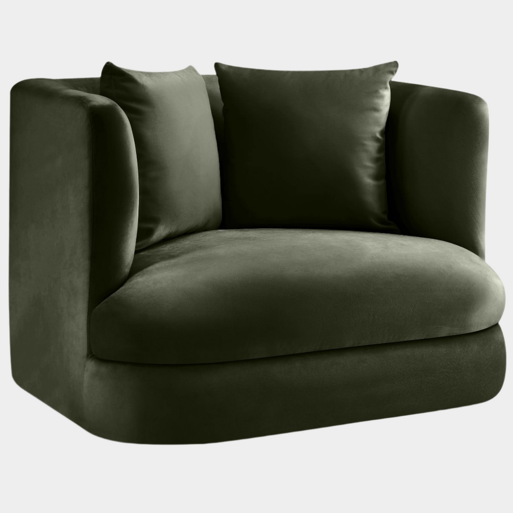 Alder Velvet Upholstered Accent Chair