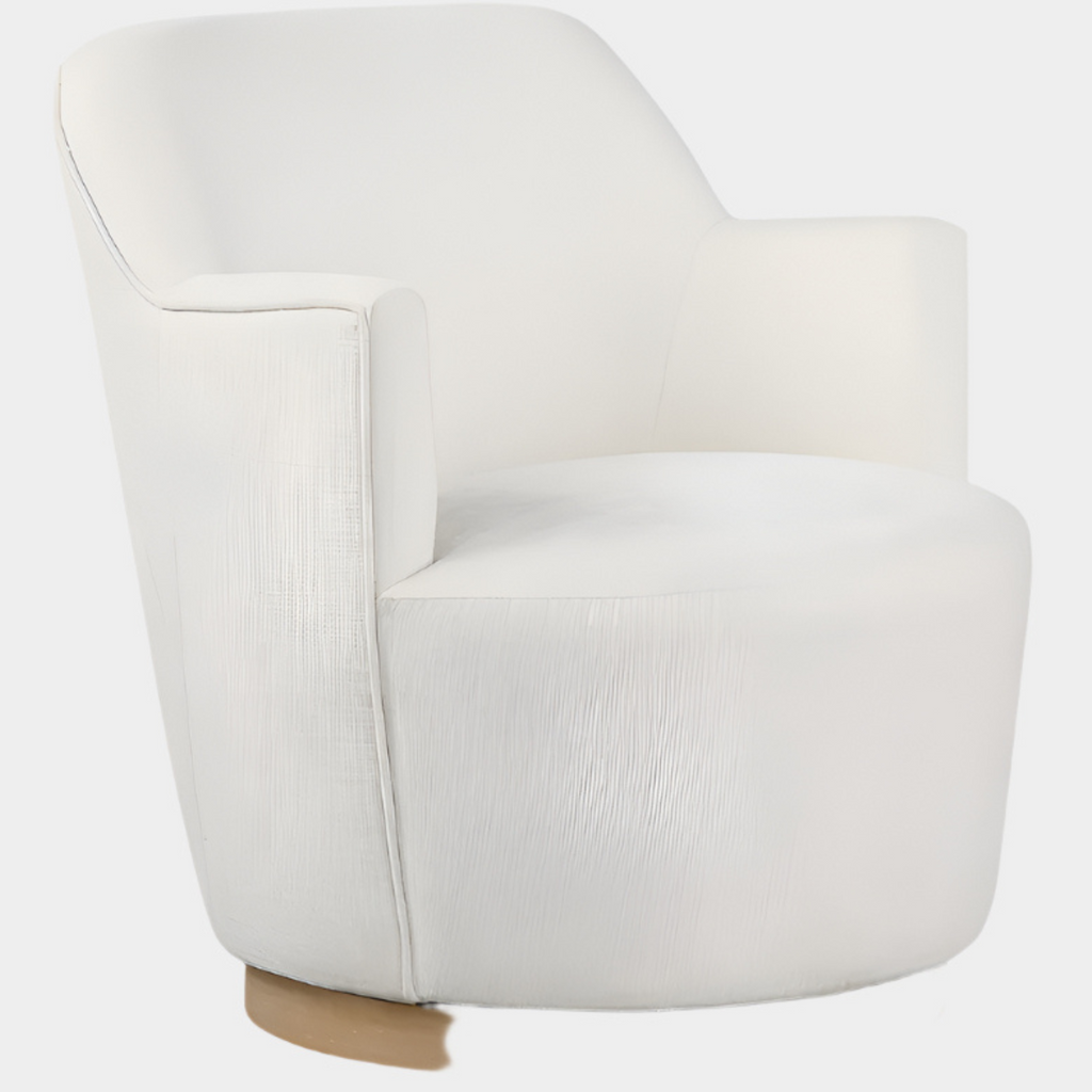 Clarita Chenille Fabric Upholstered Swivel Accent Chair