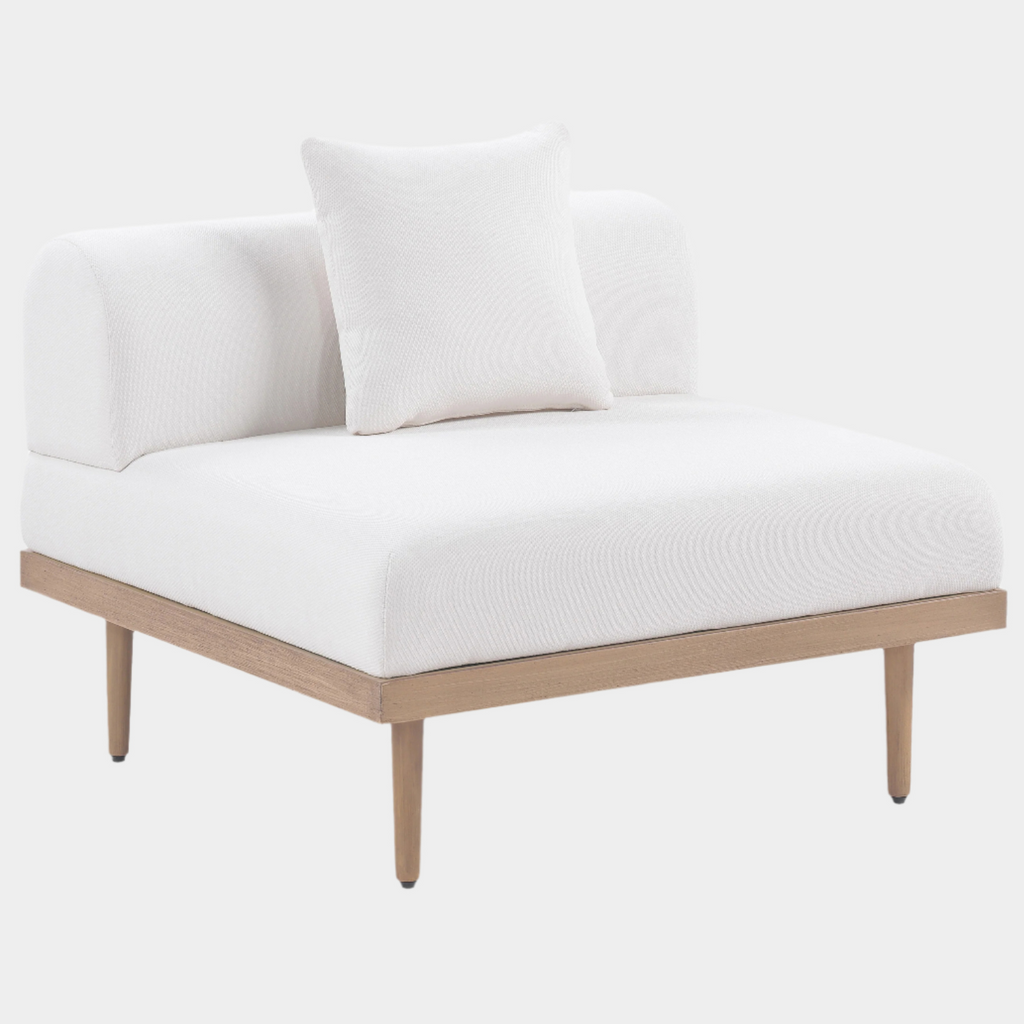 Laguna Resilient Water Resistant Fabric Upholstered Outdoor Patio Modular Armless Chair