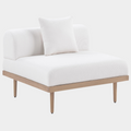 Laguna Resilient Water Resistant Fabric Upholstered Outdoor Patio Modular Armless Chair