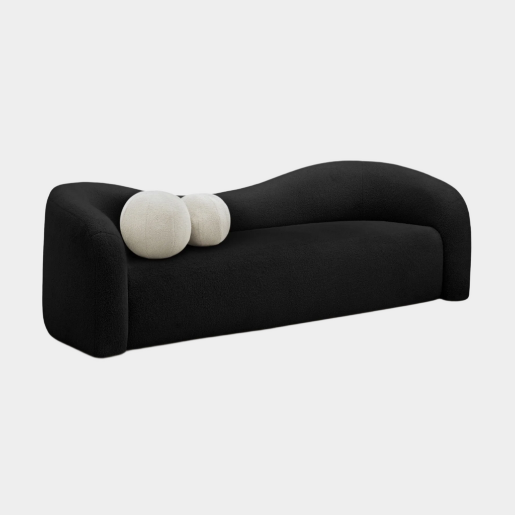 Kali Faux Shearling Teddy Fabric Sofa