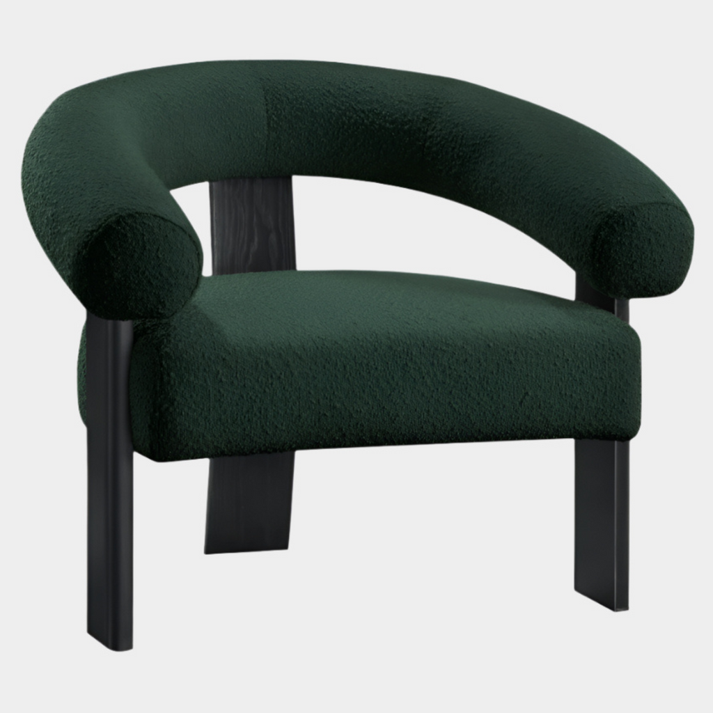 Winston Boucle Fabric Upholstered Accent Chair