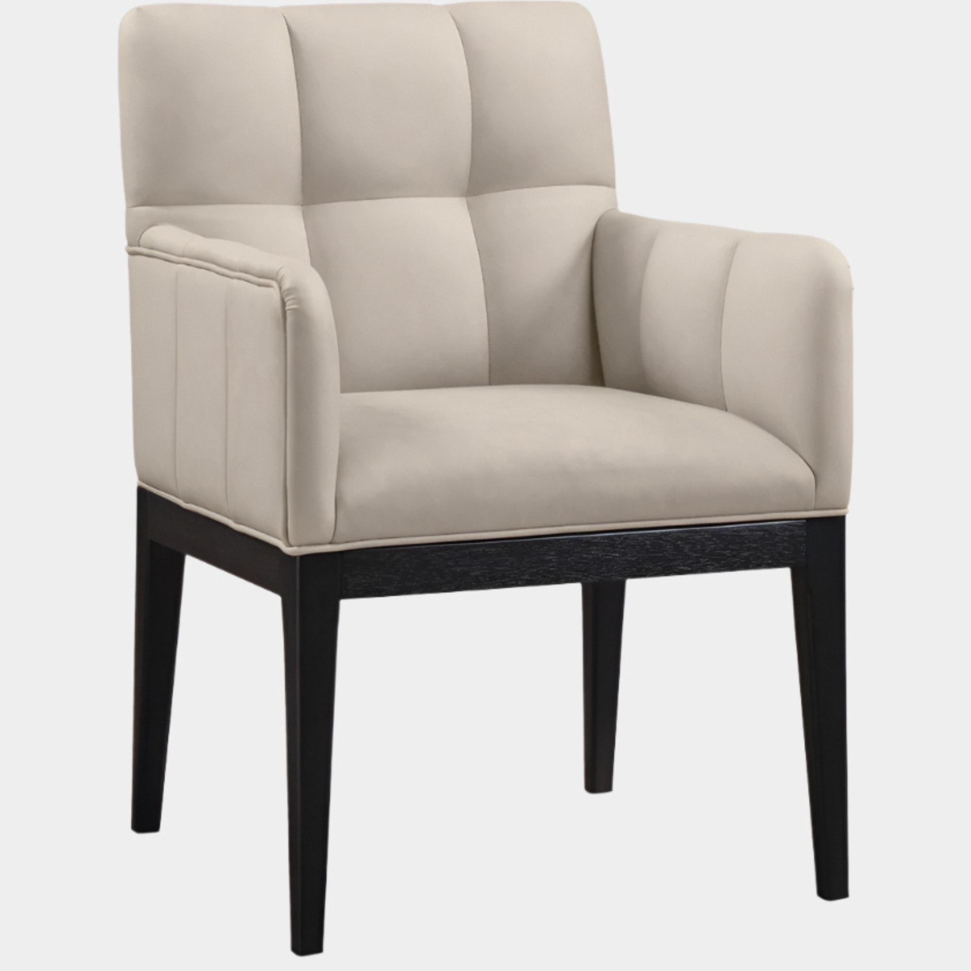 Adrian Vegan Leather Upholstered Dining Arm Chair